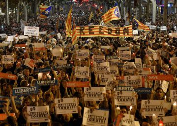 La prisión de Sánchez y Cuixart da oxígeno al independentismo