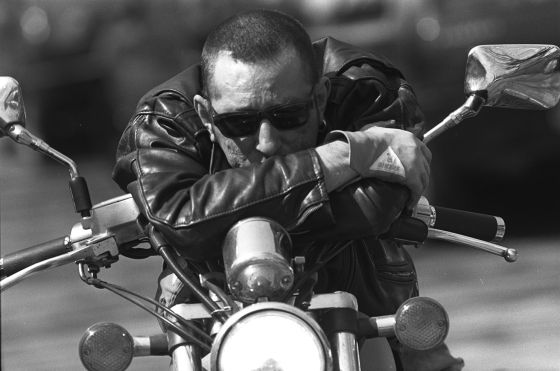 Enrique Sierra on Motorcycle