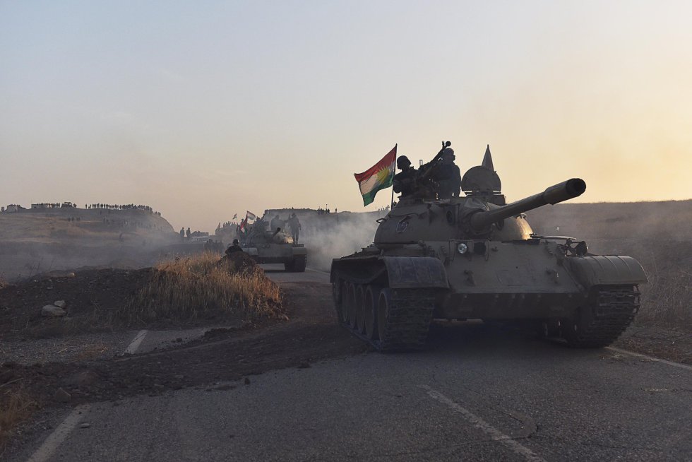  Los peshmergas kurdos lanzan una ofensiva sobre Bashiqa en la madrugada del miércoles. 