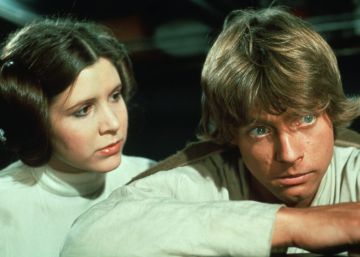 Luke Skywalker se despide de la princesa Leia