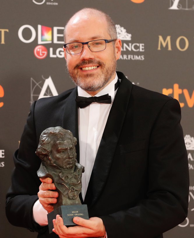 El guionista David Pulido, tras recibir el premio al "Mejor Guión Original" por su película "Tarde para la ira".