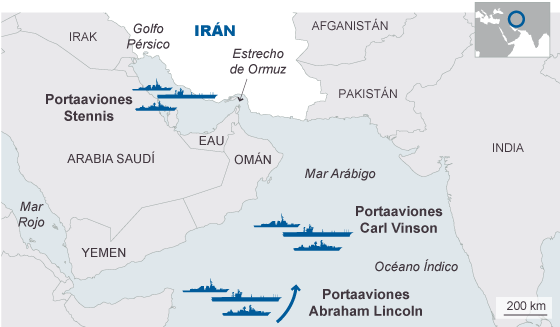 EE UU envía un segundo portaaviones al golfo Pérsico | Internacional ...