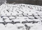 La nieve cubre la bota, en fotos