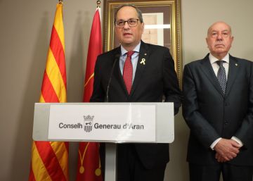 La Junta Electoral exige a Torra que quite lazos amarillos y ‘esteladas’ de edificios públicos