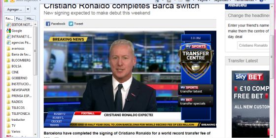 Sky la monta en la Red con el falso fichaje de Bale por el Barça
