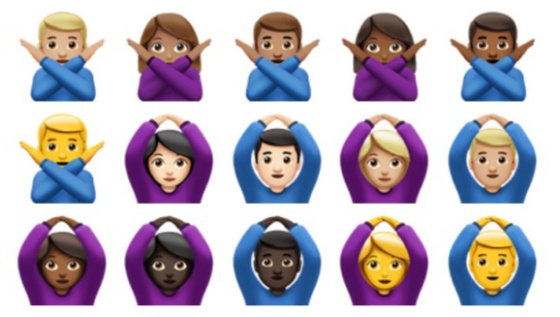 Emojis: Adeus, garota de blusa rosa no WhatsApp. Olá, garoto de azul