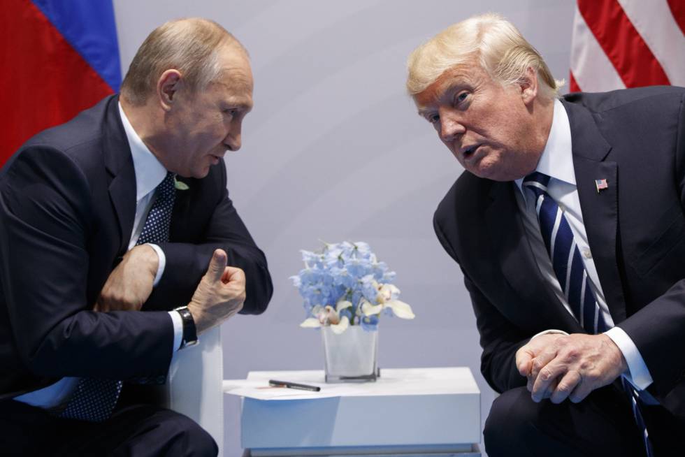 O presidente norte-americano, Donald Trump, encontra seu homólogo russo, Vladimir Putin, na cúpula do G-20 em Hamburgo.