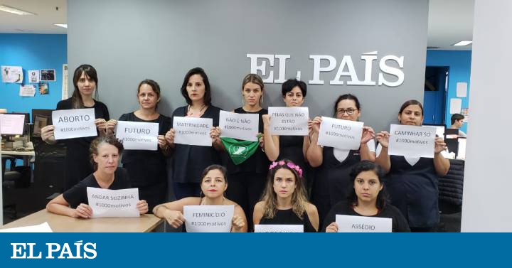 Greve de mulheres na redação do EL PAÍS