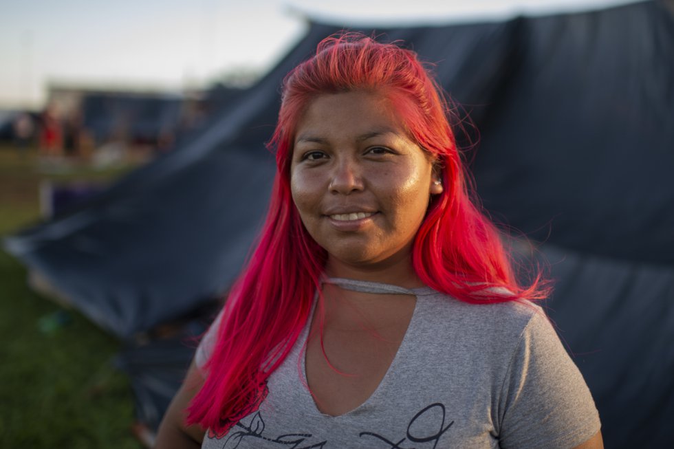Ananjara Terena, 28, do interior de São Paulo: "As mulheres são esquecidas, dizem que a gente não pode participar das reuniões, que temos que ficar em casa. Queremos discutir isso também".