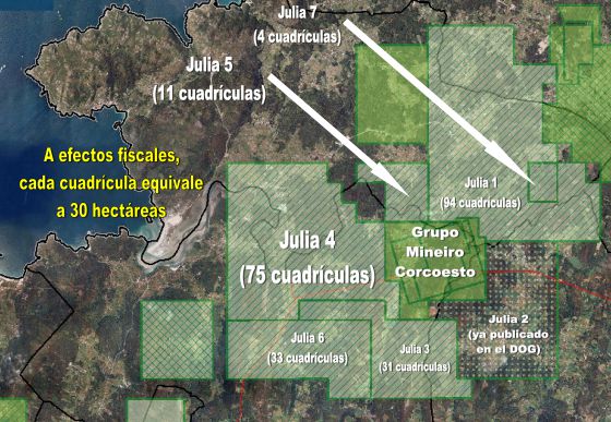 mapa catastral galicia La Xunta tramita multiplicar por 10 el área para buscar oro en 