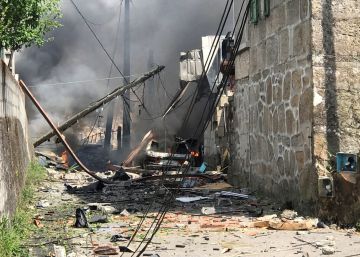 Una potente explosión en un almacén de pirotecnia en Tui deja un muerto y tres desaparecidos