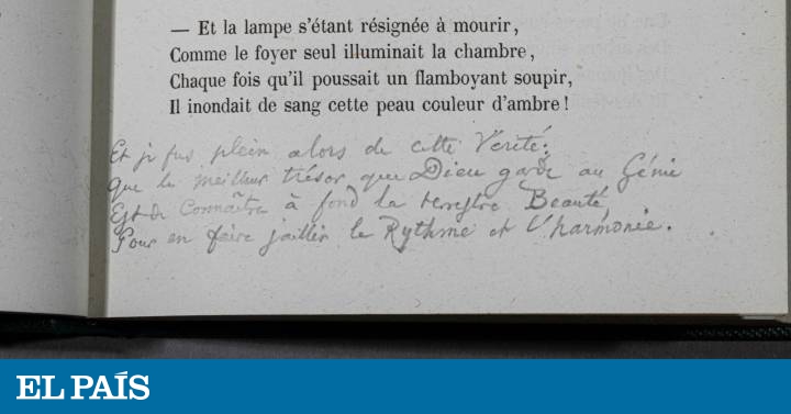 Descubierta una estrofa inédita de ‘Las flores del mal’ de Baudelaire - EL PAIS