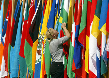 La paises que banderas integran de onu los