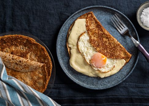 Crepes de harina de centeno