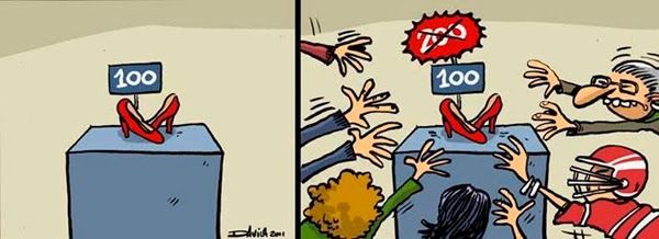 Resultado de imagen de chistes de compras en rebajas