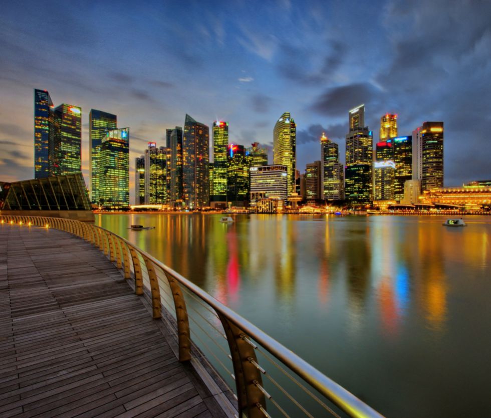 Vista del 'skyline' de Singapur.