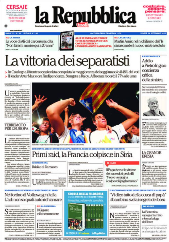 Fotos: Las elecciones catalanas, en las portadas de los periódicos del  mundo | España | EL PAÍS