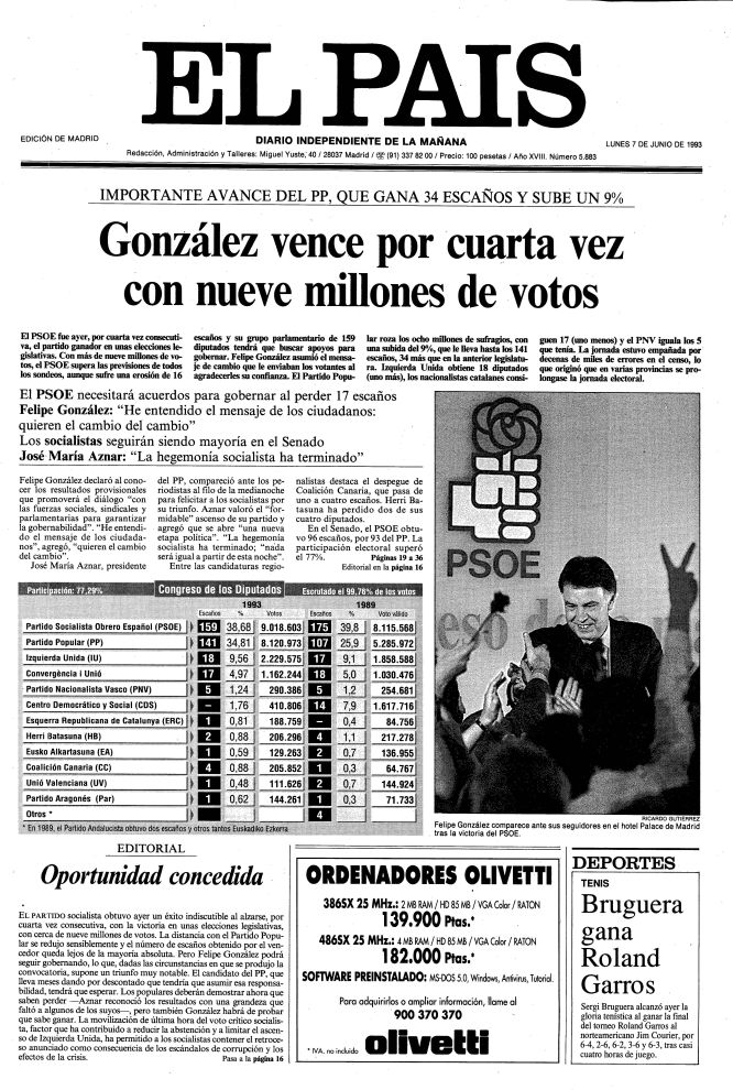 Fotos Elecciones Generales 2015 Las Portadas De Las 12 Elecciones De La España Democrática 3449