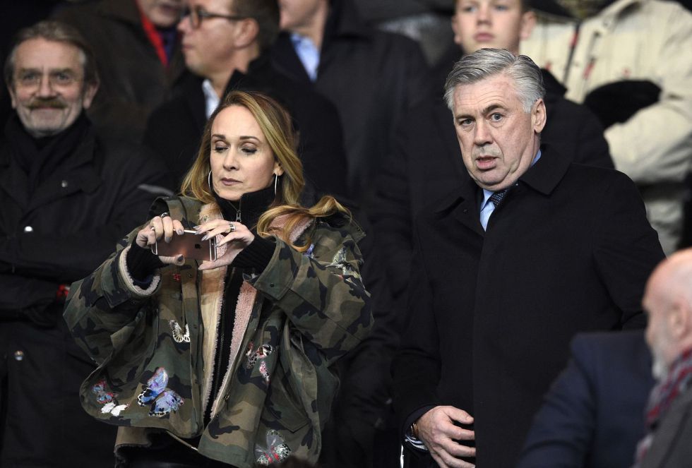 Carlo Ancelotti, junto a su mujer, Mariann Barrena tampoco se quiso perder ...