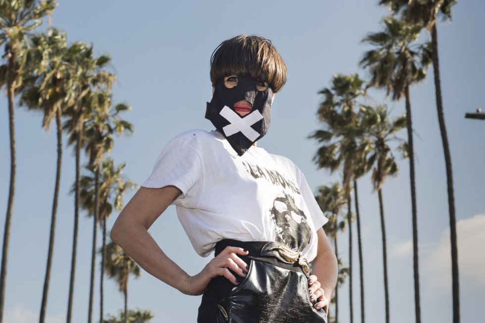 Darlingtonia Brackets. Posado con palmeras en Echo Park