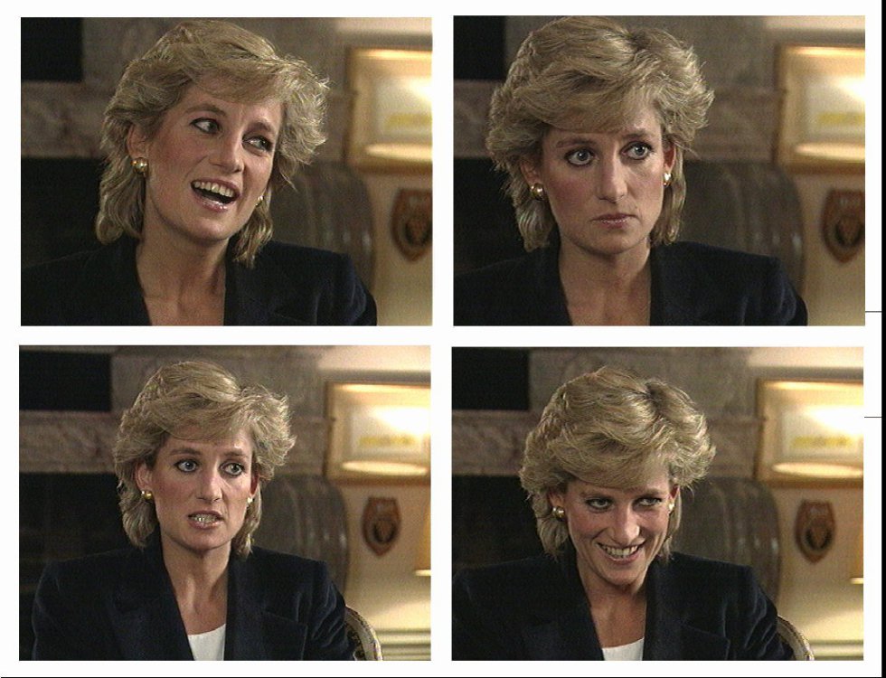 La princesa durante la entrevista concedida al programa 'Panorama' de la cadena de televisión británica BBC, en 1995.