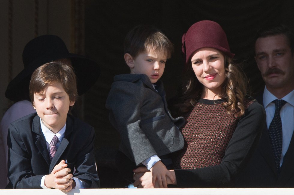 Carlota de Mónaco, con su hijos Raphael Casiraghi, nacido de su relación Gard Elmaleh.