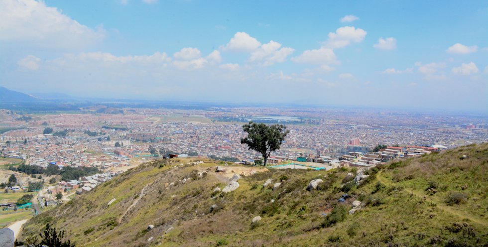 Vista de Bogotá desde una de las partes más altas de Soacha.rn