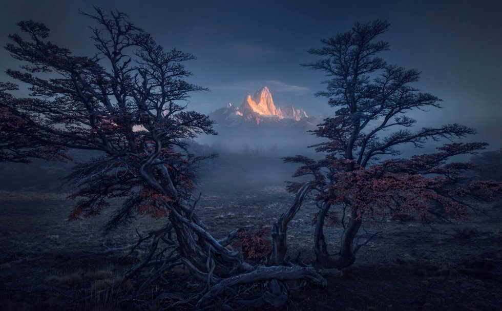 Fotografia da série ganhadora do primeiro prêmio no International Landscape Photographer of the year. Monte Fitz Roy, Patagônia, Argentina.