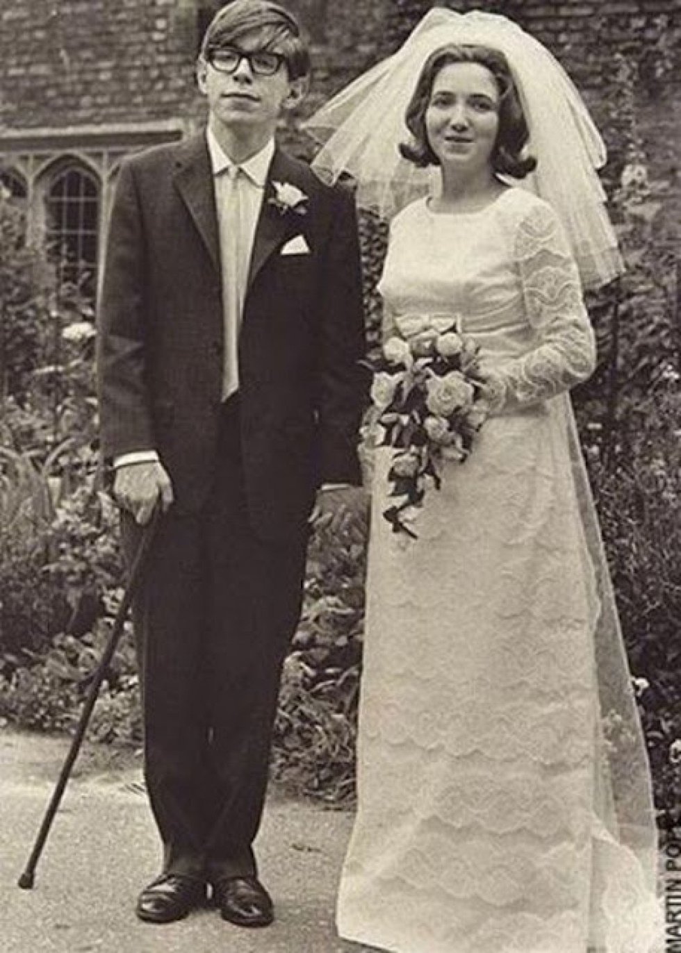 Casamento de Stephen e Jane Hawking em 1965.