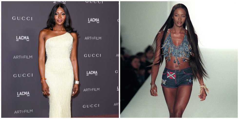 Naomi Campbell (Londres, 1970) ha sido reconocida como una de las supermodelos más influyentes de su generación. Descubierta a los a los 14 por la directora de la agencia Synchro mientras paseaba por la City, en 1989 posó para la portada de ‘Vogue París’. Esta primera página de la supermodelo se publicó después de que Yves Saint Laurent, al que estaba muy unida, amenazara con retirar toda su publicidad de la revista, ya que los editores se negaban a poner a Campbell o a cualquier otra modelo negra en su primera página. Campbell ha desfilado para marcas como Victoria’s Secret, Versace o Dior. La modelo también es muy conocida por sus numerosos cameos en el mundo del cine y sus apariciones en diferentes vídeos musicales como 'In the Closet' de Michael Jackson