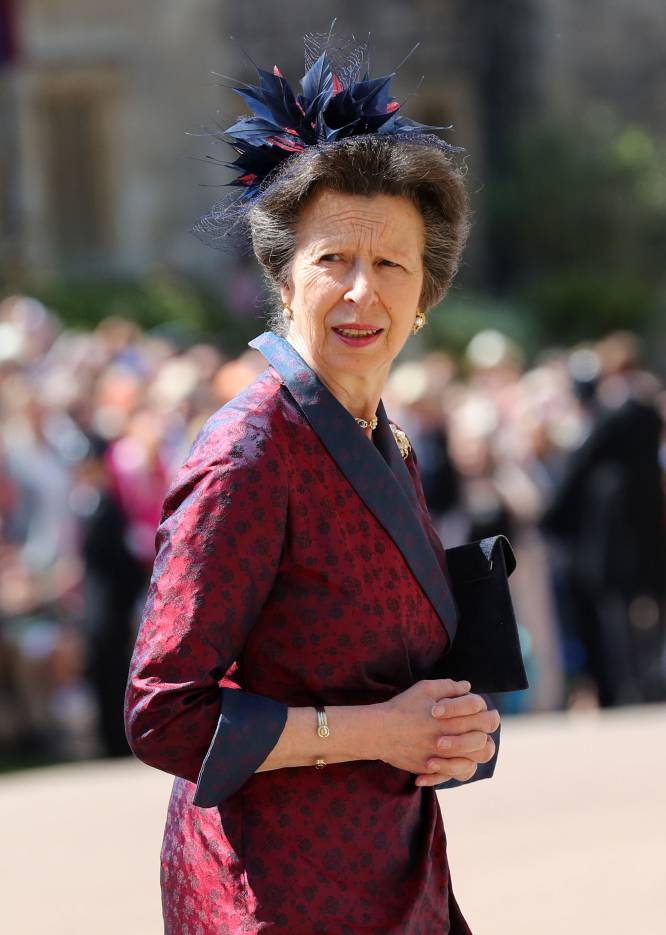 La princesa Ana a su llegada a la capilla de San Jorge.