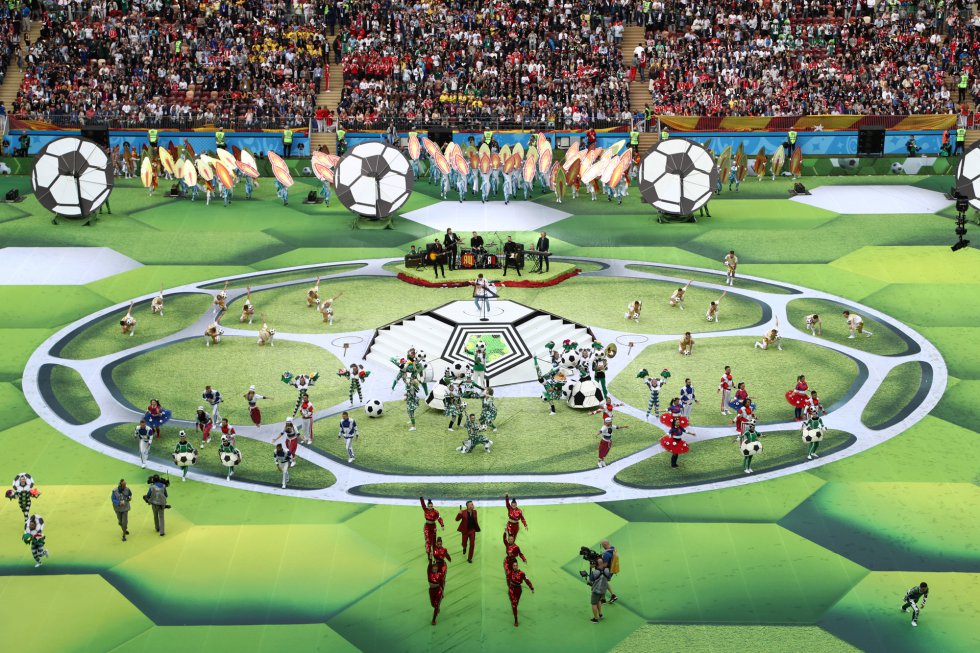 Vista general de la inauguración del Mundial en el estadio Luzhniki.