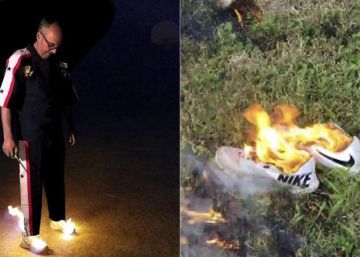 Por qué los seguidores de Trump están quemando sus Nike
