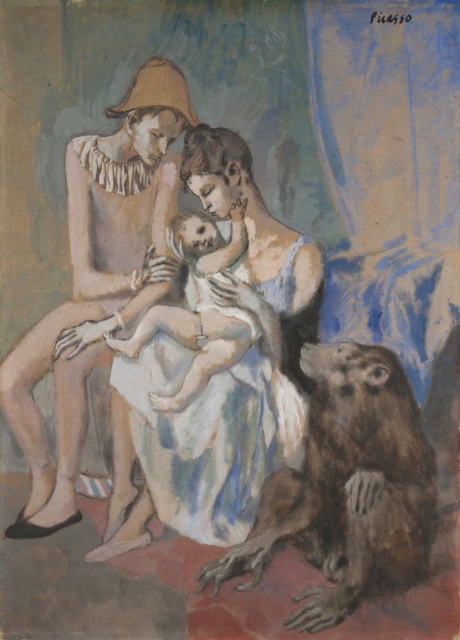 'Família de acrobatas com macaco', 1905.