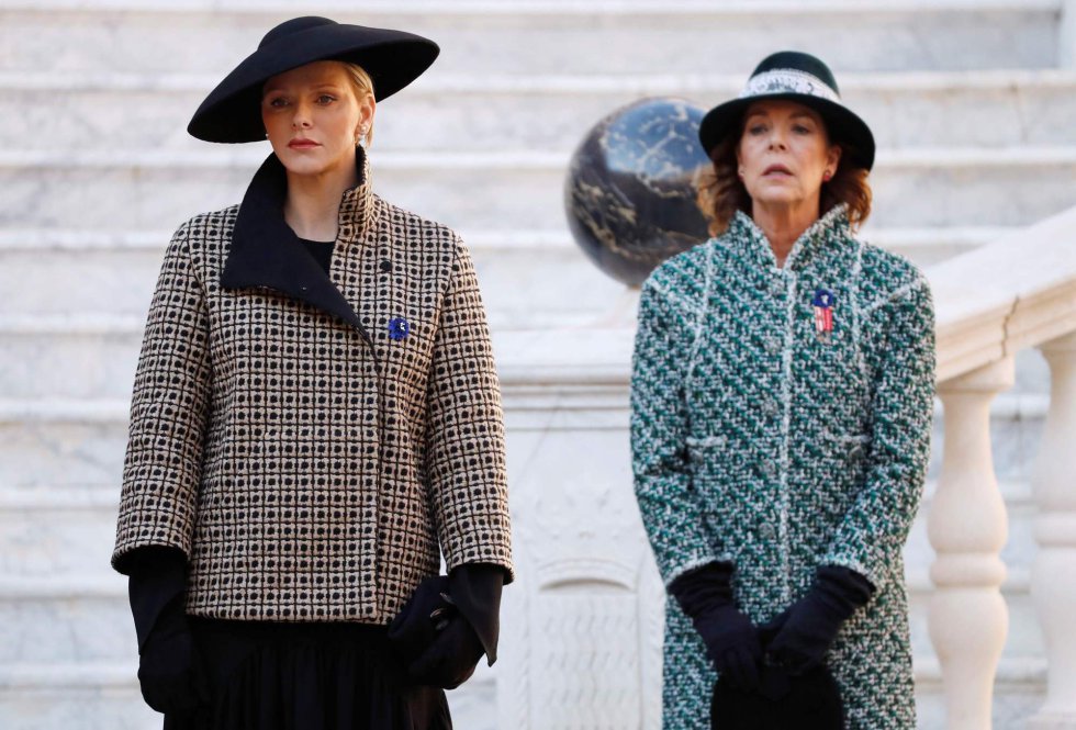 Charlène de Monaco y su cuñada Carolina de Mónaco.