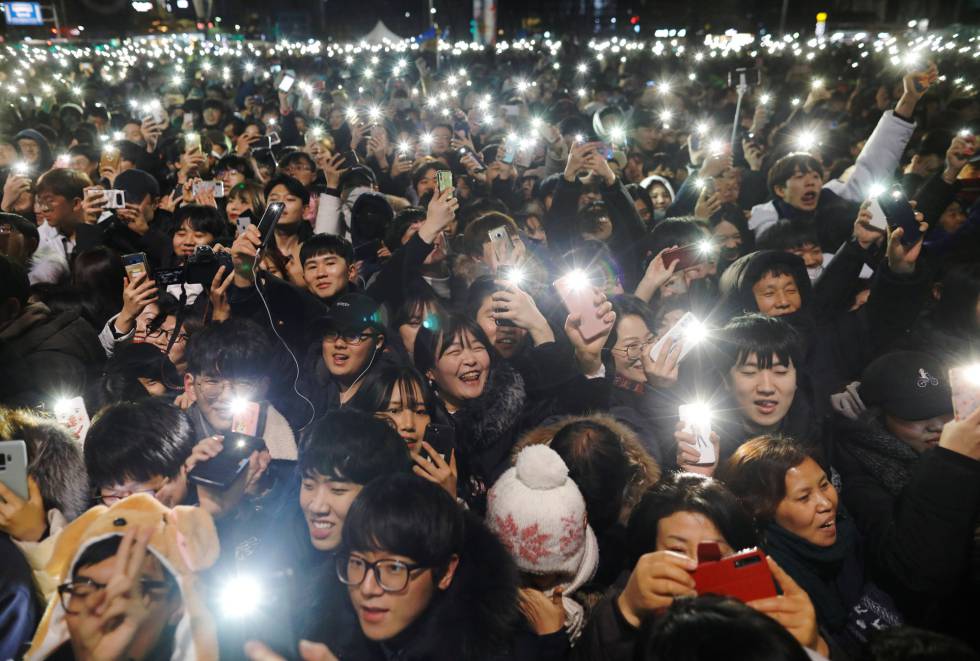 Celebración del Año Nuevo en Seúl (Corea del Sur).
