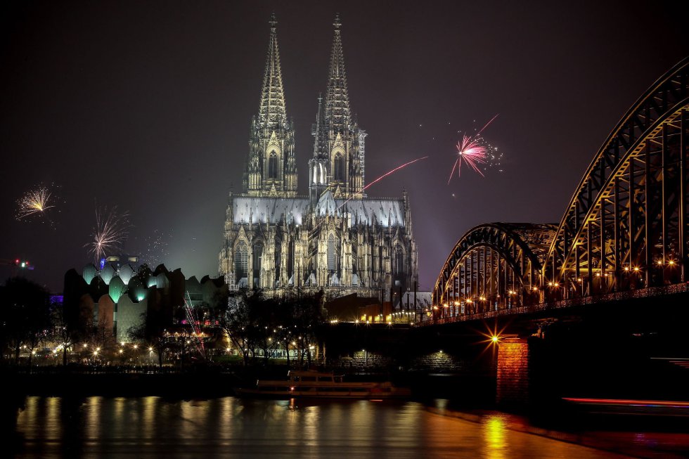 La Catedral de Colonia (Alemania) durante las celebraciones. 