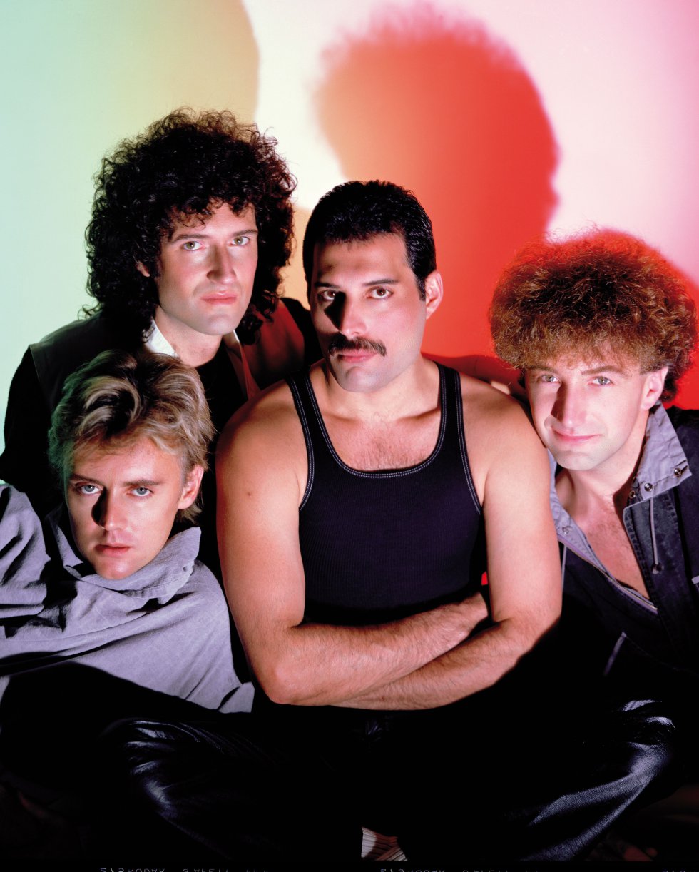 La icónica banda Queen para su álbum The Works.