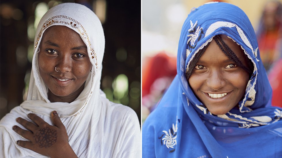 Hasta la fecha, 13 países han prohibido la mutilación genital femenina, y más de 31 millones de personas en más de 21.700 comunidades en 15 países se han comprometido públicamente a abandonar la práctica. Gracias a la labor de UNFPA, de Unicef y de la sociedad civil —que han contado con el respaldo de la Unión Europea— cerca de 3,3 millones de mujeres y niñas tienen acceso a los servicios de protección y prevención. En las imágenes, Kadijah y Sofia Hussein, dos niñas de Etiopía.