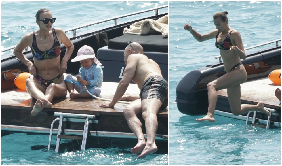 La modelo Irina Shayk ha disfrutado de unos días en las playas de Ibiza junto a su hija Lea, de dos años, y unos amigos en su primer verano tras su separación de Bradley Cooper.