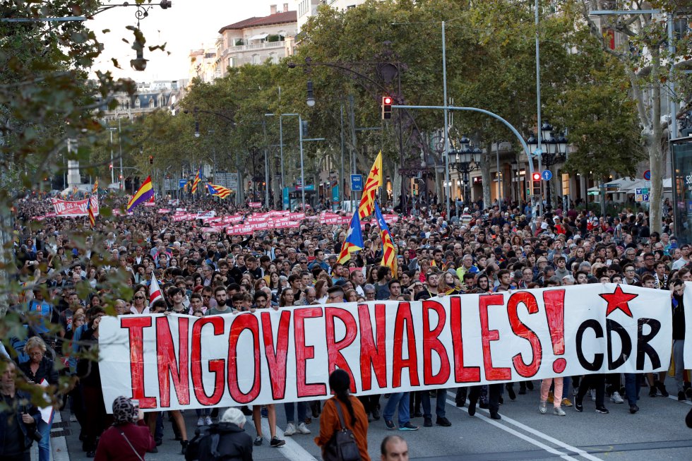 Los independentistas catalanes retoman las manifestaciones, en imágenes 1571152266_965287_1571162766_album_normal