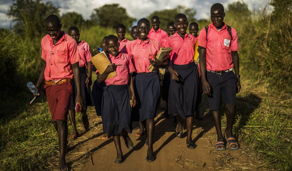 Harriet, una líder natural con un discurso feminista que ha calado entre sus compañeras de colegio en una región rural del norte de Uganda.