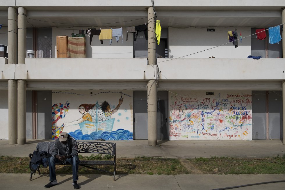 Campamento de inmigrantes en Lepe