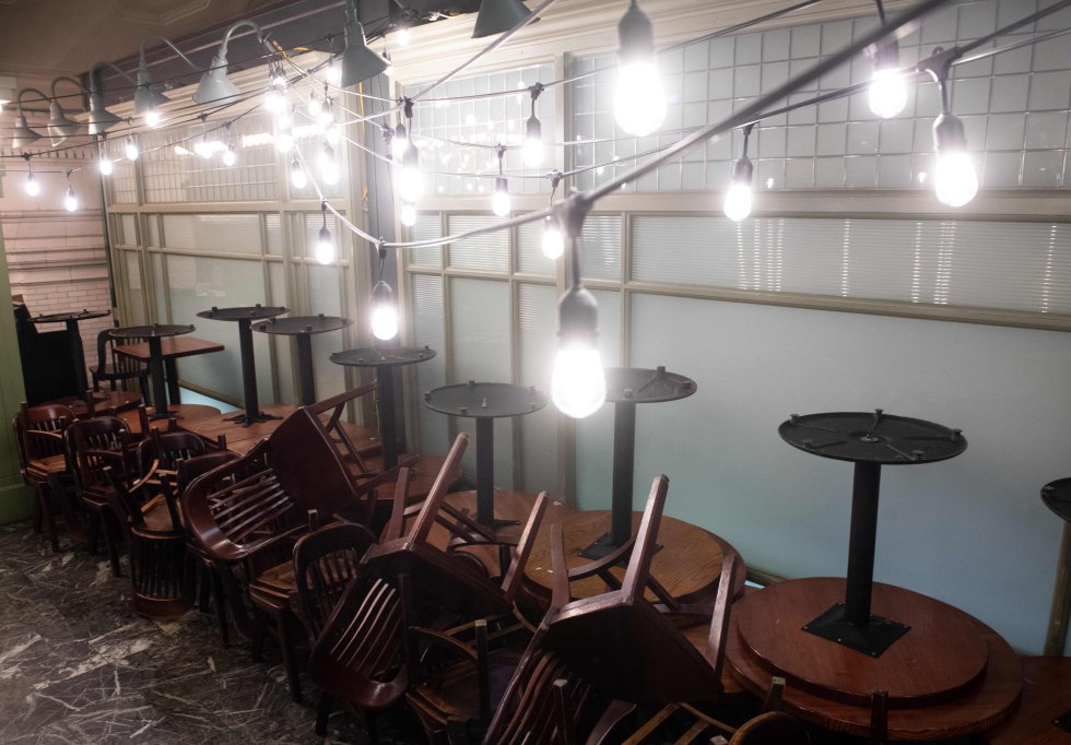 Un restaurante cerrado, en Washington.