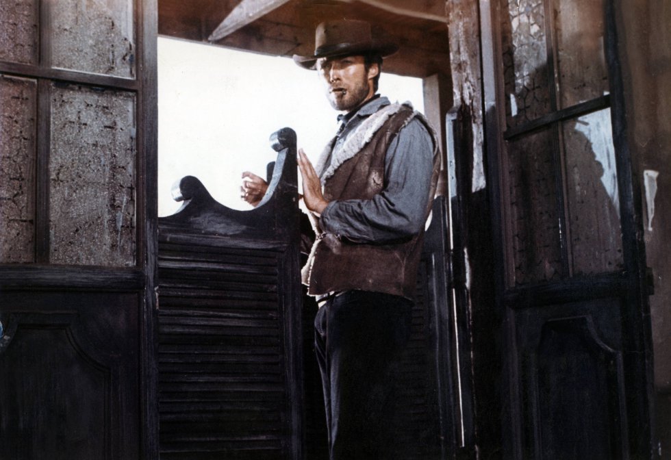 Clint Eastwood, durante el rodaje de 'Por un puñado de dólares' en 1964.