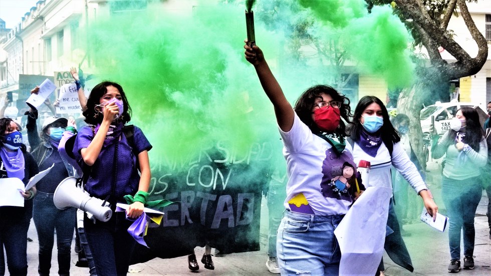Uno de los lemas más coreados en la manifestación del 7 de marzo en Ciudad de Guatemala, previa al Día Internacional de la Mujer, fue ¡nos tienen miedo porque no tenemos miedo!.