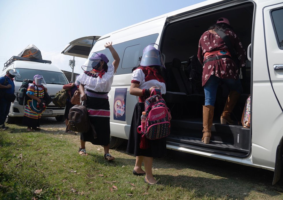 La comitiva ha pasado los últimos 15 días aislada, según ha informado el EZLN, para asegurarse de que ninguno de los siete integrantes esté contagiado de covid-19.