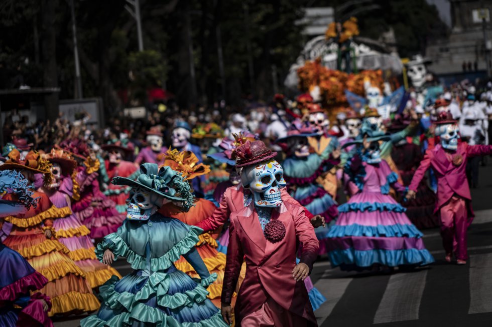 Fotos El desfile de día de muertos en Ciudad México, en imágenes