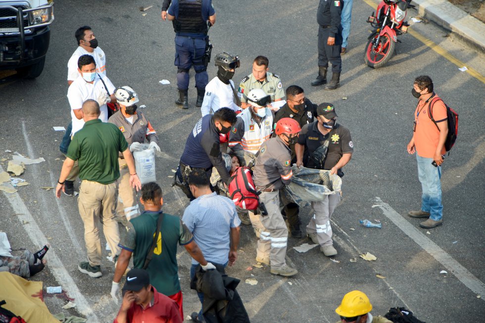 Feuerwehrleute bei Unfall Tuxtla Gutiérrez Chiapas