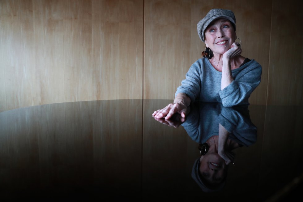 La actriz posa para una entrevista durante la promoción de la obra teatral 'El rinoceronte blanco', en Madrid en 2019.